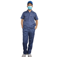上海紫羲工厂承接各种劳保服工装男工程服汽修服短袖工作服套装